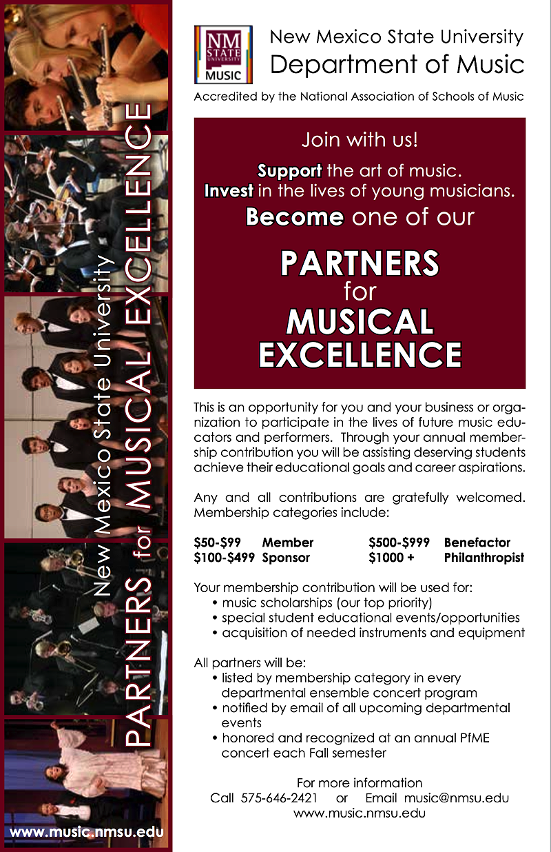 NMSU Music Giving Flyer