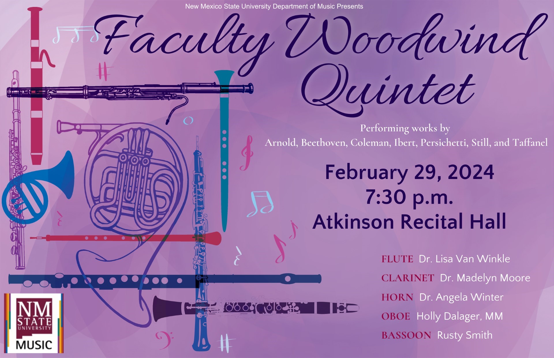 NMSU Music Presents Faculty Woodwind Quintet